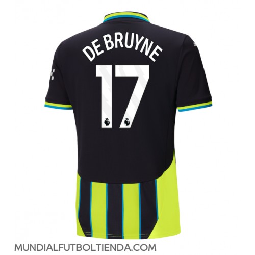 Camiseta Manchester City Kevin De Bruyne #17 Segunda Equipación Replica 2024-25 mangas cortas